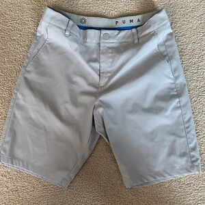 Puma Light Gray Men's Hybrid Golf Shorts